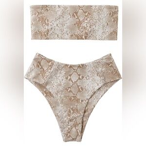 NWOT Snakeskin Print Swimsuit